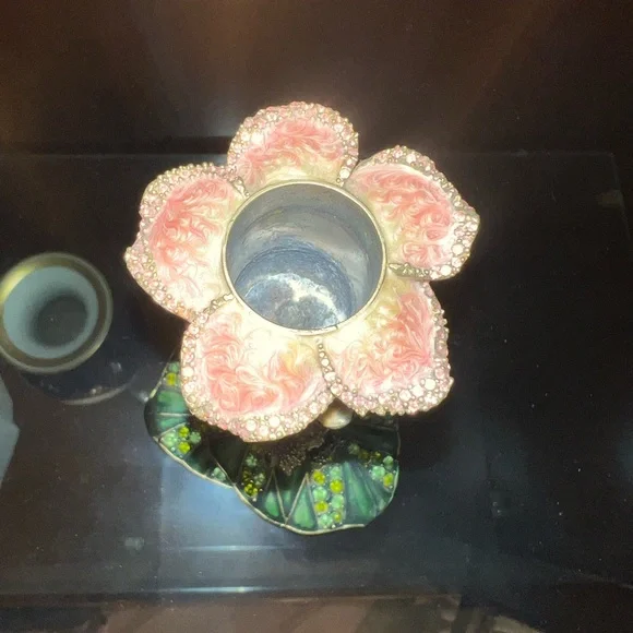 Amazing candle holder with stones and frogs - Picture 4 of 6